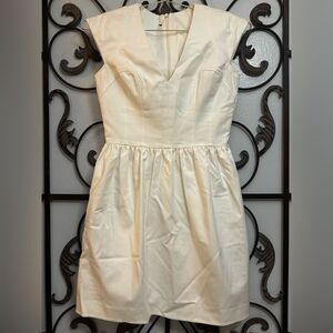 Elegant Off White Mini Dress Flamboyant Gamine Soft Gamine Cute Bridal Ivory